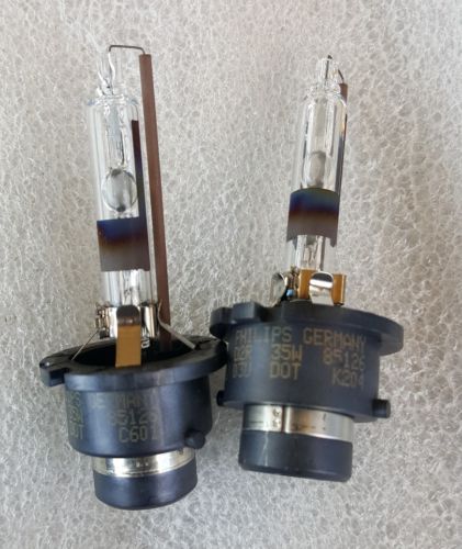 2 bombillas HID de repuesto PHILIPS D2S 4300K ​​(#85122) ¡OEM originales! USADO